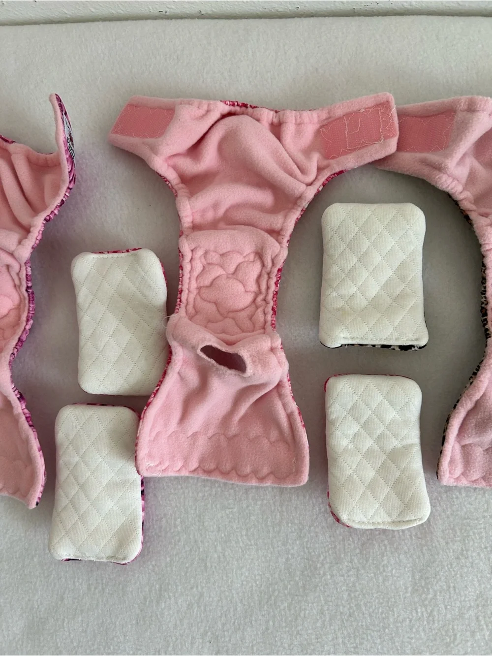 Washable Dog Diapers Lot of 6 Reusable Female Puppy Diapers Sizes Small & Medium